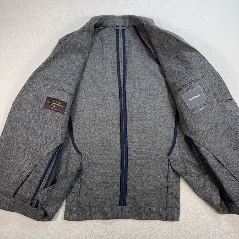 Bonobos Vitale Barberis Canonico Wool Blazer Jacket Men's 38S Gray Standard Fit - Picture 9 of 16